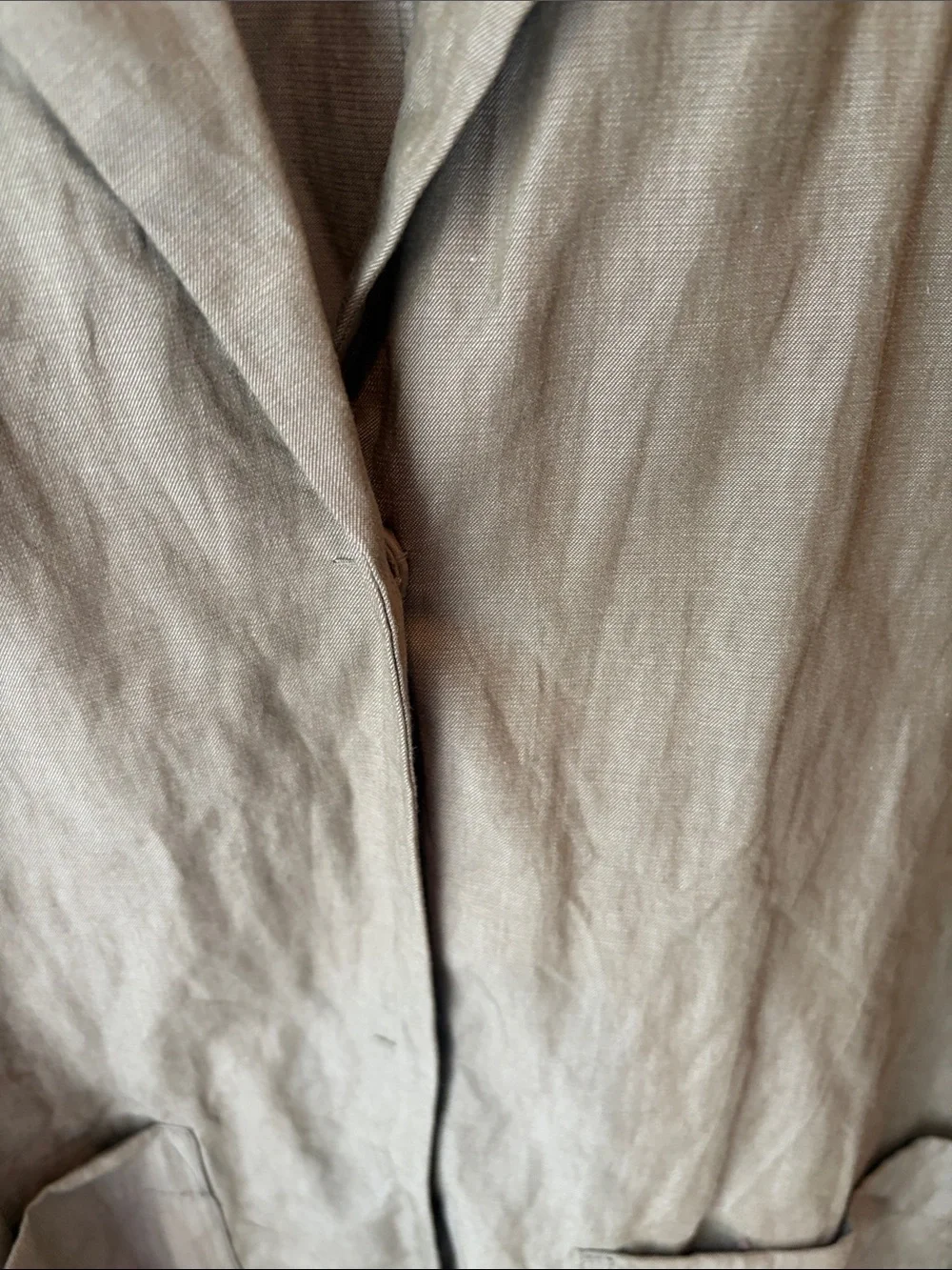 Eileen Fisher Olive Green Open-Front Relaxed Blazer